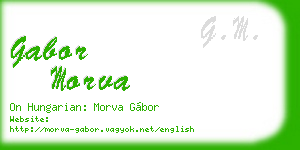 gabor morva business card