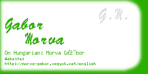 gabor morva business card